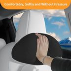 Soft car headrest for Model 3 Y S X Highland Juniper Accessories Complies with The Original OEM Factory Standards No Pressure no Odor Easy to Clean Pain Relief Car Neck Pillow 2pc Black