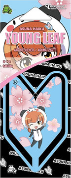 Tree Frog Young Leaf Sakura cherry blossom scent 8-Pack, Japan Asuna Haiku, Car Hanging Air Freshener Treefrog