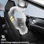 Car Seat Covers, Breathable Faux Leather Auto Seat Covers, Waterproof Automotive Seat Covers, Universal Vehicle Seat Covers for Sedans SUV Pick-up Truck (2 PCS Front Seat, Black)