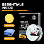 Car Wax for Light & Metallic Cars | White, Silver, Pearl | Anti-Yellowing Carnauba | 90° Water Beading & UV Shield