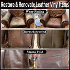 Saddle Tan Leather Dye Light Brown Recoloring Balm Repair Kit Vinyl Car Seat Interior Paint Furniture Couch Recliner Chair Boot Jacket Shoe Bag Purse Color Restorer Fading Scratch Stain Remover