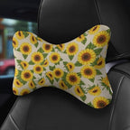 Car Headrest Pillow Compatible with Yellow Sunflowers, Cartoon Neck Pillow for Car, 2 Pcs Comfortable Soft Car Seat Pillow for Driving,Head Rest Cushion, Cute Neck Pillow for Travel