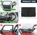 Car Window Shades for Baby, Side Window Sun Shades Blocks Heat and UV Rays Glare,Magnetic Car Privacy Safe Curtains for Back Windows, Camping Accessories