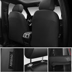 CAR PASS 3D Foam Faux Leather Car Seat Covers Front Seats,Waterproof Leather Front Seat Cover for Car,Universal Fit for SUV Truck Sedan Automotive,Armrest Airbag Compatible Anti-Slip, Black and Red