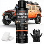 Black Trim Restorer Outdoor-Use Only Restores Deep Black Color in Minutes UV & Water Resistant Long-Lasting Protection for Exterior Plastic, Vinyl & Rubber Glossy Streak-Free Finish 4oz