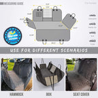 Vailge Dog Car Seat Cover for Back Seat, 100% Waterproof Back Seat Pet Cover for Dogs with Mesh Window, Scratch Prevent Antinslip Dog Hammock for Car