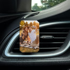 Custom Crystals Car Air Vent Clip with Photo Personalized Picture Car Air Freshener Clips Interior Car Accessories Decoration for Men Women