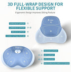 FLORICH Seat Cushion and Lumbar Support Pillow for Office Chair Car Neck Headrest Pillow 100% Memory Foam Seat Pads Pressure Relief Back Cushion and Carseat Pads(Blue)