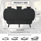 Leader Accessories Universal Black Faux Linen Rear Car Seat Cover Size S - Bench Seats Protector for Most Vehicles Cars Truck SUV - Bottom Auto Seat Cushion Pad Mat with Anti Slip Back