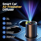 Smart Car Air Freshener Diffuser Voice Control with Starry Projection Light, 3 Adjustable Modes Intelligent Aromatherapy for Essential Oil, Smart Auto On/Off, Voice Edition (Cologne)