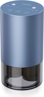 Airversa Dual-Nozzle Waterless Diffusers for Essential Oils Rechargeable Mini Scent Machine with 5 Timer Settings, 4 Mist Levels with Vehicle Mode for Car Home Room Studio Office, Ice Blue Metal