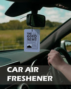 Retro Blue Christian Car Air Freshener 4 Pcs, Neutral Bible Verses Hanging Air Freshener for Cars Bathroom Dorm Books Decor, Vintage Religious Accessories Gifts for Women Men