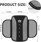 NBTEPEM Bling Crown Car Center Console Armrest Cover, Leather Middle Console Cover Cushion with 2 Storage Bags, Car Armrest Storage Box Interior Accessories for Most Vehicles(Gray)