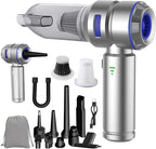 Handheld Car Vacuum Cordless, 22000PA Strong Suction Mini Vacuum Cleaner with Brushless Motor, 4-in-1 Portable Vacuum for Car Detailing, Home, Office & Travel, Silver Blue