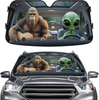 GENANY Bigfoot Windshield Sun Shade for Car SUV Truck (55x30 Inches), Front Window Visor for Windows, Protector Blocks UV