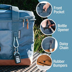 CleverMade Collapsible Insulated Cooler Bag – Leakproof Soft Cooler for Beach, Travel, Car – Bottle Opener