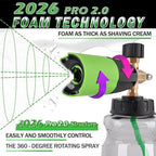 BEAR FORCE Innovative Pressure Washer Foam Cannon Pro+ (Thicker Foam, 3 Times of Life), 2026 Car Wash Snow Foam Blaster with One-Click Disassembly Technology + 1/4" Quick Plug, 34oz Bottle