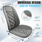 Chezope Car Seat Cushion with Back Support Pillow, Car Seat Cushion for Long Driving, Breathable Car Seat Protector, 1.2'' Thick Memory Foam Design for Pain Relief, Seat Pad for Car SUV Truck (Grey)