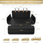 Waterproof SUV Cargo Liner for Dogs - Pu Leather Pet Car Seat Cover Protector with Bumper Flap, Non-Slip Backseat Mat for SUVs, Sedans, Vans Trunk | Easy Clean, Scratch Resistant (Black, Extra Large)