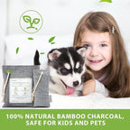 CLEVAST 14 Pack Activated Bamboo Charcoal Air Purifying Bags(2x200g, 12x50g), Natural Fresh Odor Absorber, Deodorizer and Moisture Eliminator, Air Purifier Bags for Home