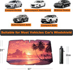 Windshield Sun Shade Umbrella for Car Front Window Sun Visor for Windshield Car Summer Accessories Protect Interior from UV Rays & Heat for Sedan, Compact SUV, Hatchbacks 57"*31"