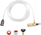 JOEJET Downstream Injector for Pressure Washer, Fixed Chemical Injector Kit with 3/8 Inch Quick Connect, 10 Ft Siphon Hose, 5-8 GPM