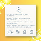 G's Breeze Lemon Lime Air Freshener - Refreshing & Energizing Fragrance with Freshly Squeezed Lemon & Lime Essence - Long Lasting Zesty, Citrus Aroma- Ideal Scent Choice for Home, Car & Office