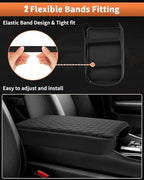 Shademax Center Console Cover for Honda Pilot 2023-2026, 2024 2025 2026 Ridgeline/Passport Accessories Armrest Cover Cushion Pad Car Arm Rest Console Box Lid Cover Protector PU Leather Black