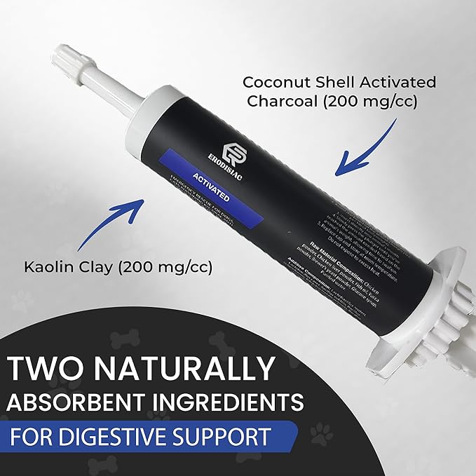Activated Charcoal First Aid Kit Emergency Rescue for Dogs, Cats, Oral Paste for Dogs, Poisoning Kit, Oral Anti Diarrhea Digestive Paste Ready to Absorb Toxins
