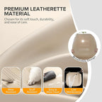 2 Pack Front Leatherette Seat Covers Faux Leather Bottom Car Seat Covers, Super Breathable,Anti-Slip,Universal Seat Covers for Cars,Full Wrapping Edge Fit for Most Sedans SUV Pick-up (2 Pack Beige)