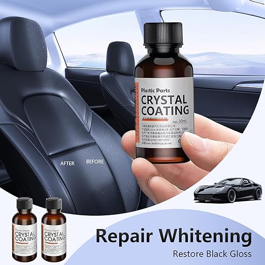 Acssart Plating Refurbishing Agent, Crystal Coating for Car Plastic Parts,Car Plastic Plating Refurbishing Agent,Nano Coating Agent,Cars Plastics Restorer for DIY, Automotive, 30ml(3pcs)