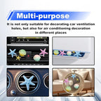 5PCS Starfish shell Blossom Car Vent Clips Cute Scented Air Freshener Decor Car Accessories for Women Aesthetic Car Interior Decorations
