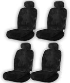 Sheepskin Seat Covers Fuzzy Car Seat Covers Black Australian Merino Wool Fluffy Fur Auto Accessories All Season Protection For Your Seats Universal Fits Most Car Suv Airbag Compatible 4- Pack