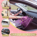 6 Pack Colorful Daisy Flower Car Air Vent Clips Car Air Outlet Freshener Clip for Car Interior Decoration Accessories (Black, White, Red)