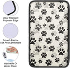 Dreaweet Black Dog Paw Print Car Center Console Cover for Women Cute Car Armrest Cover Center Console Cushion Pad Soft Comfy Arm Rest Cover for Car Truck SUV Van