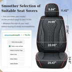 Coverado Seat Covers, Car Seat Covers Front Seats, Black Car Seat Cover, Waterproof Automotive Seat Covers, Seat Cushion, Front Car Seat Covers Leatherette Car Seat Protector Universal Fit Most Cars