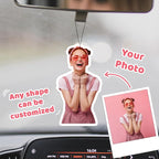 Custom Air Fresheners with Picture - Personalized Double Sided Photo Text Air Freshener for Car Wardrobe Bathroom Hanging Ornaments(1pcs)