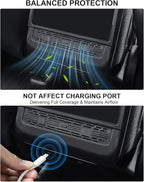 for Tesla Rear Ac Vent Cover & Air Freshener Model Y Juniper Model 3 Highland Accessories 2025 2026 Air Condition Vent Trim Cover with Adapter & Model Y Car Diffuser Set 4 Scents Aromatherapy