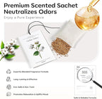 MYARO 12 Packs Scent Sachets for Closet Clothes Storage - White Cotton Fragrance Long Lasting Home Air Freshener Odor Deodorizer