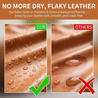 Leather Recoloring Balm and Scratch Repair Kit, Light Brown Leather Restorer for Couches, Furniture, Car Seats, Leather Paint & Stain for Sofa, Chairs, Bags, and More