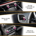 4PCS Car Air Fresheners Vent Clips, Butterfly Car Accessories, Sparkly Bling Dual Butterfly Auto Air Vent Clips, Automotive Cute Air Conditioning Outlet Decoration Universal for Women Girl