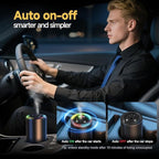 Smart Car Air Freshener with Star Light & 50ml Diffusers Oil Refills, Auto On/Off Aroma Diffuser, 3 Adjustable Mist Modes Rechargeable Aromatizante para Carro - Car Diffuser（Cologne）