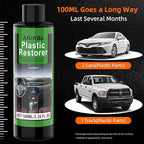 Graphene Plastic Restorer & Ceramic Coating Kit - Ultimate Car Detailing Solution - Resists Water, UV Rays, Dirt - Highly Concentrated Hydrophobic Trim Coating (2Pack)