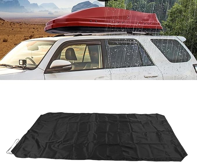 Pssopp 210D Oxford Cloth Water Proof Box Lid Cover,Tent Trailer Cover Travel Trailer Roof Cover car Roof Top Tent Trailer Cover for SUV Rooftop Travel Luggage Rack (170 * 145cm)