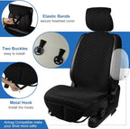 2 Pack Car Seat Covers, Front Seat Covers for Cars, Breathable Linen Car Seat Protector, Universal Fits for Most Automotive, Vehicles, SUVs, Cars, Sedans(Black)