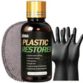 Plastic Restorer for Cars, Black Trim Restorer Car Plastic Restorers Black Crystal Coating for Automotive Parts Vehicles Interior Scratch Remover Shiny Car Stuff,30ML