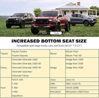 GIANT PANDA Bottom Seat Cover for Trucks&SUV, Front PU Leather Driver Seat Protector Fit for Chevy,Ram,Toyota,GMC,Ford F150 F-Series (Grey-2PCS)
