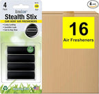 Car Vent Clips Air Freshener Stealth Stix Car Vent Clips that Slip on Vent Blade, 4-Pack/16-Stix (Morning Mist)