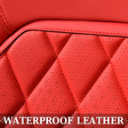 Coverado Leather Seat Covers, Car Seat Cover Front Seats, Waterproof Seat Covers, Luxury Faux Leather Car Seat Protectors, Red Car Seat Cover, Automotive Seat Covers Universal Fit for Most Cars