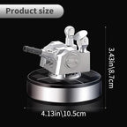 Artillery Solar Air Freshener- 360 Rotating Car Aromatherapy Diffuser Auto Dashboard Decor, 2025 New Military Model Rotating Ornament for Men Women and Military Enthusiast (Golden, Without perfume1)